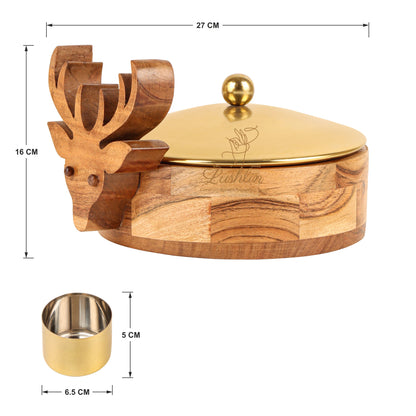 Lushlin Deer Dry Fruits Containers for Storage & Serving