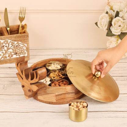 Lushlin Deer Dry Fruits Containers for Storage & Serving