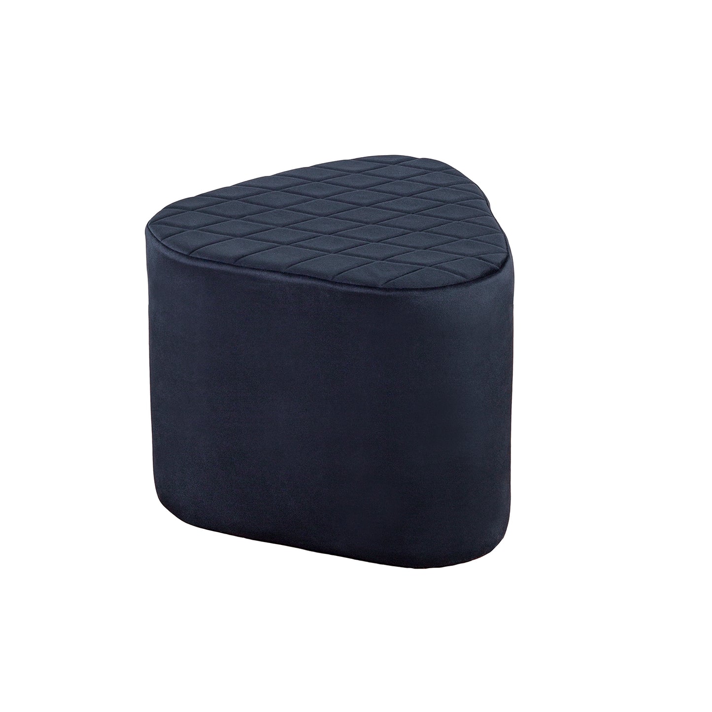 Lushlin Ottoman Triangular Pouffee Stool - Velvet Black