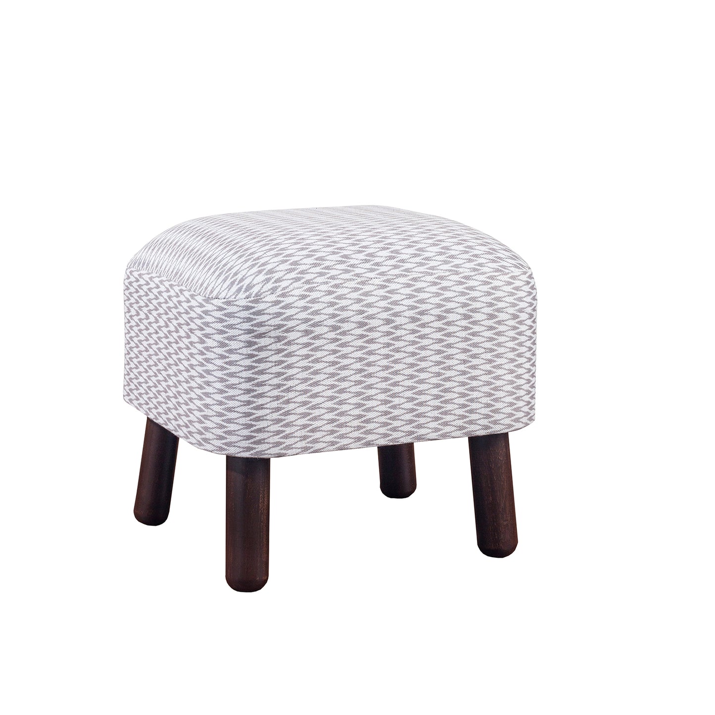 LUSHLIN Ottoman Stool for Living Room, Short Leg Stool for Bedroom, Ottoman Footrest, Side Stool for Living Room, Puffy Sitting Stool (white, Pack of 1)