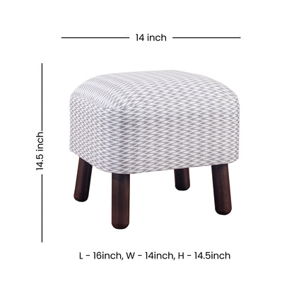 LUSHLIN Ottoman Stool for Living Room, Short Leg Stool for Bedroom, Ottoman Footrest, Side Stool for Living Room, Puffy Sitting Stool (white, Pack of 1)