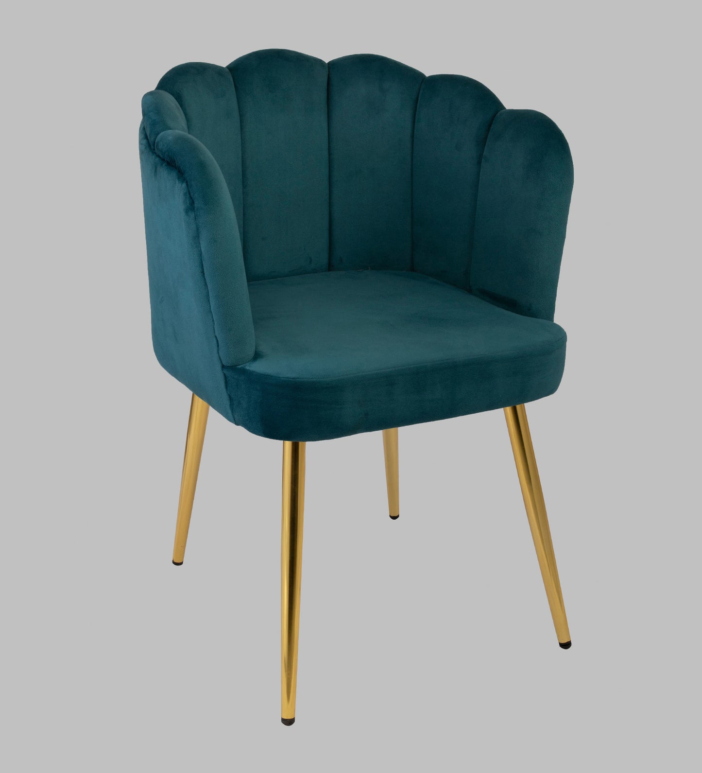 Lushlin Hospitality Velvet Chairs Fabric Upholstered seat with Metal Legs Dressing Lounge | Home | Hotel | (Blue)