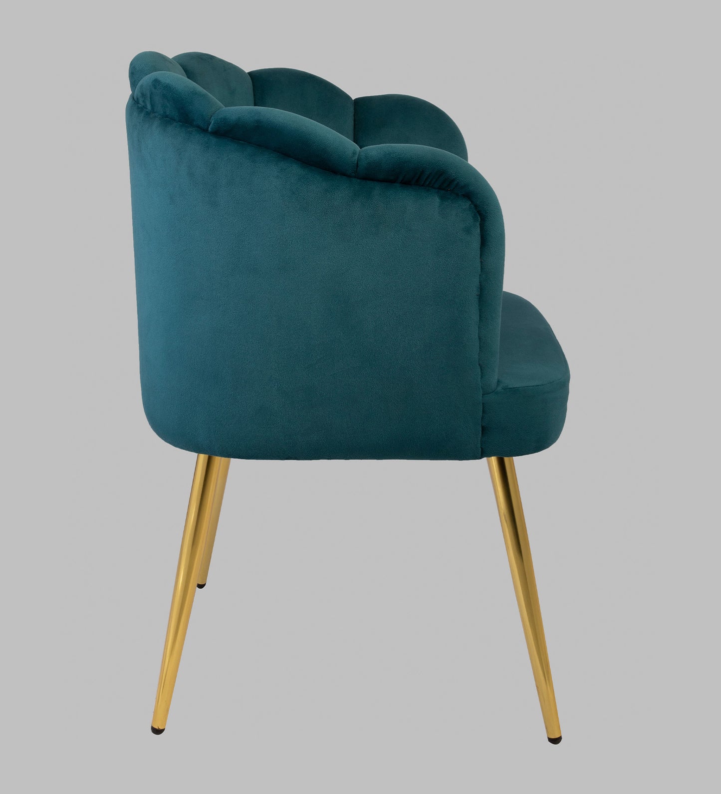 Lushlin Hospitality Velvet Chairs Fabric Upholstered seat with Metal Legs Dressing Lounge | Home | Hotel | (Blue)